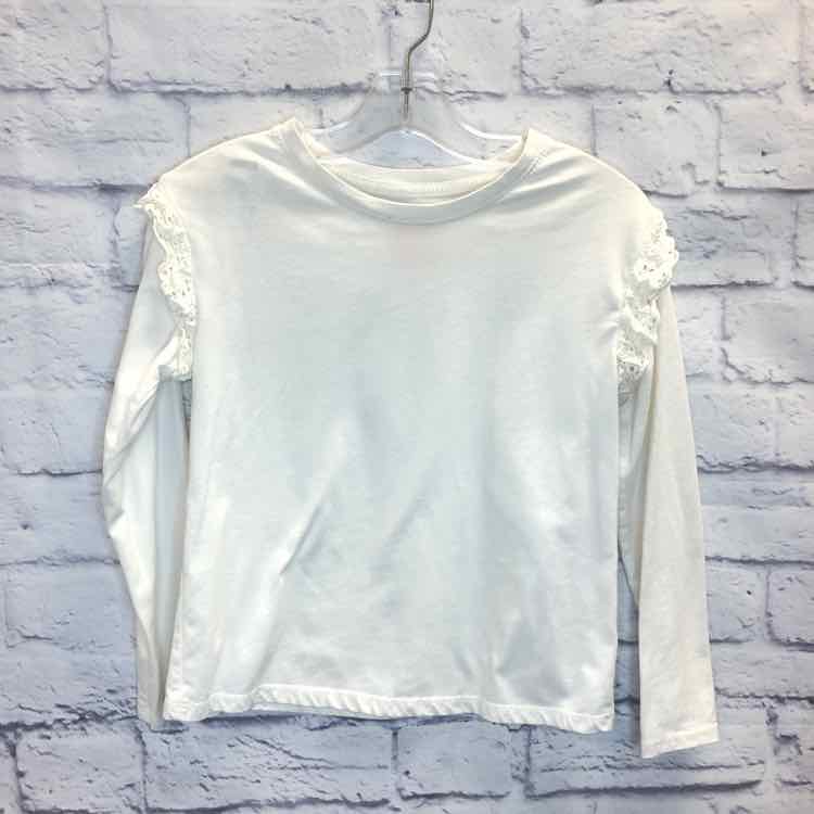 Cat & Jack White Size 8 Girls Long Sleeve Shirt