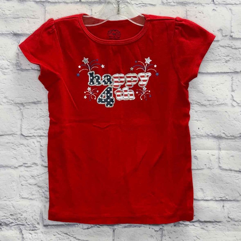 Carters Red Size 6X Girls Short Sleeve Shirt