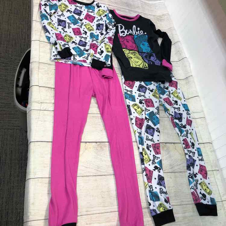 Barbie Black & White Size 8 Girls Pajamas