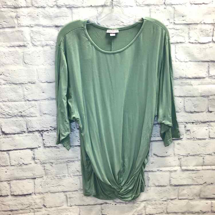 Times Two Green Size XL Maternity 3/4 Slv Top