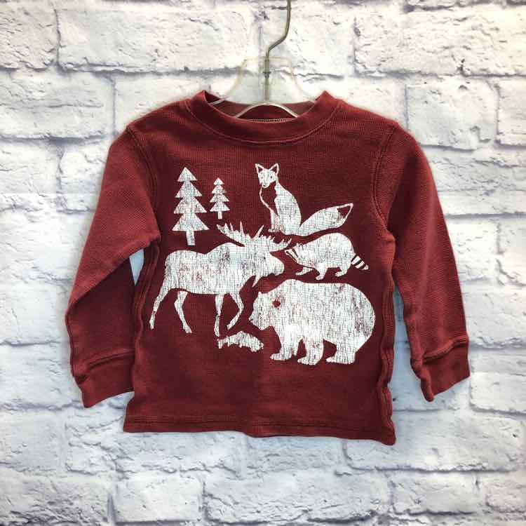 Carters Red Size 18 Months Boys Long Sleeve Shirt