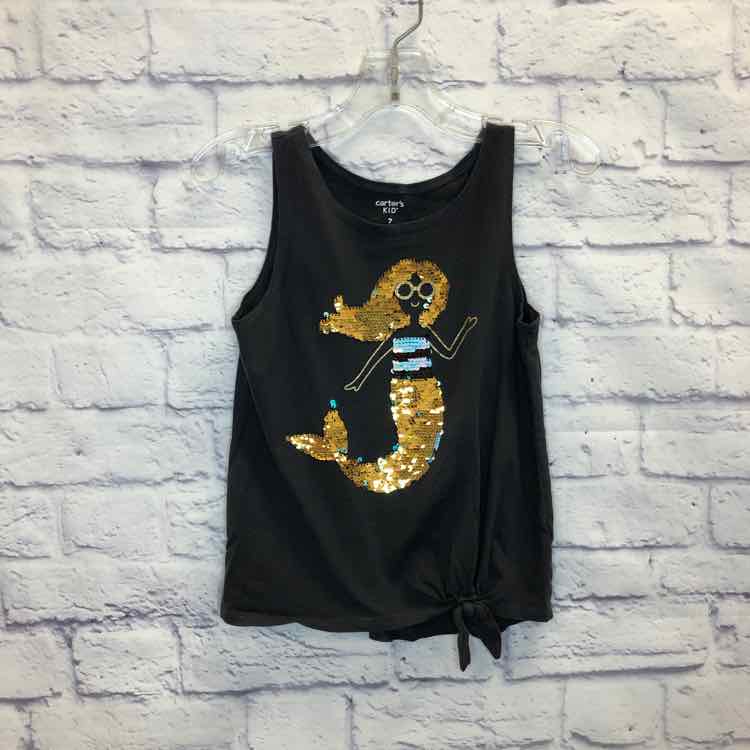 Carters Gray Size 7 Girls Tank Top