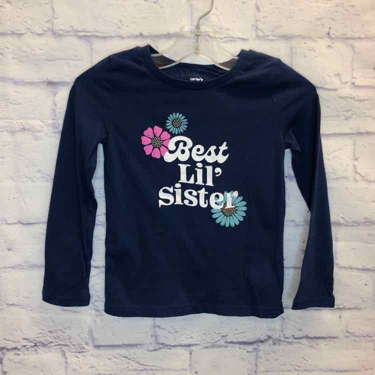 Carters Navy Size 5 Girls Long Sleeve Shirt