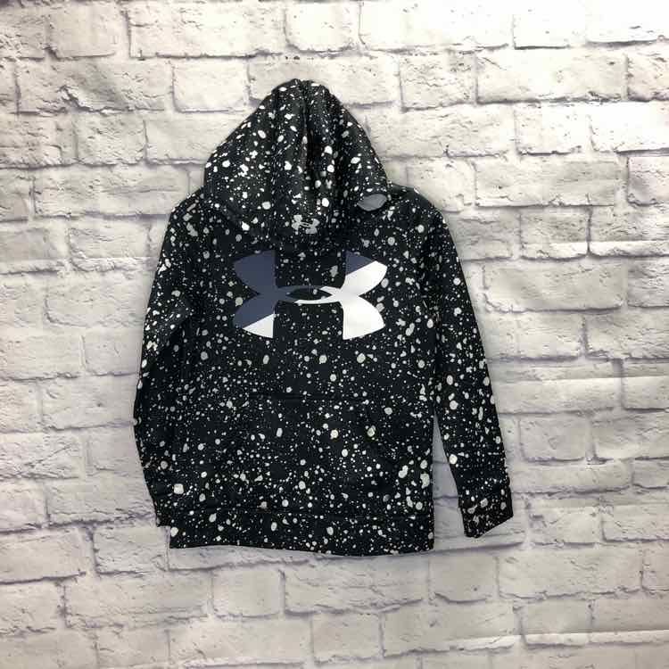 Under Armour Black & White Size 8 Girls Sweatshirt/Hoodie