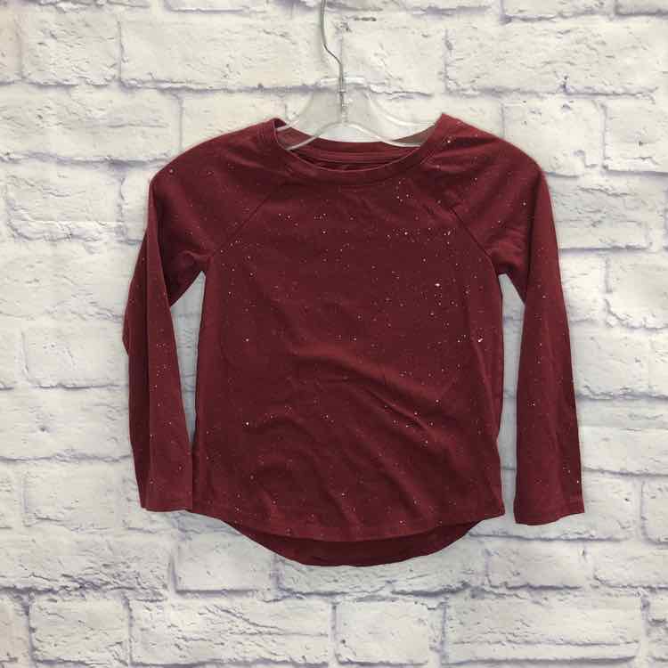 Cat & Jack Maroon Size 5 Girls Long Sleeve Shirt