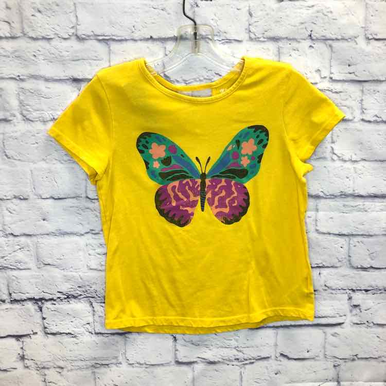 Old Navy Yellow Size 14 Girls Short Sleeve Shirt