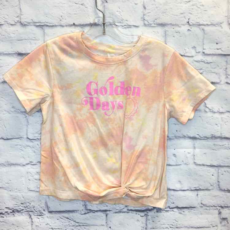 Cat & Jack Orange Size 6 Girls Short Sleeve Shirt