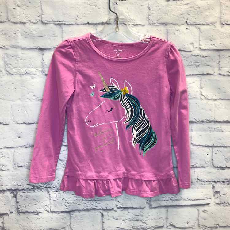 Carters Pink Size 8 Girls Long Sleeve Shirt