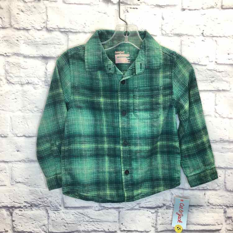 Cat & Jack Green Size 4T Boy Polo or Button Down