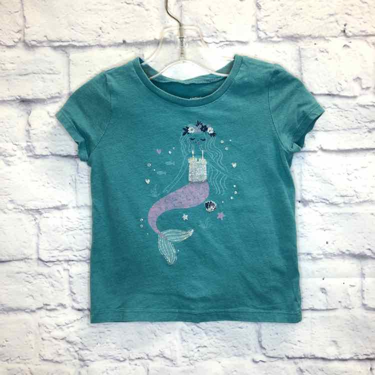 Carters Green Size 24 Months Girls Short Sleeve Shirt