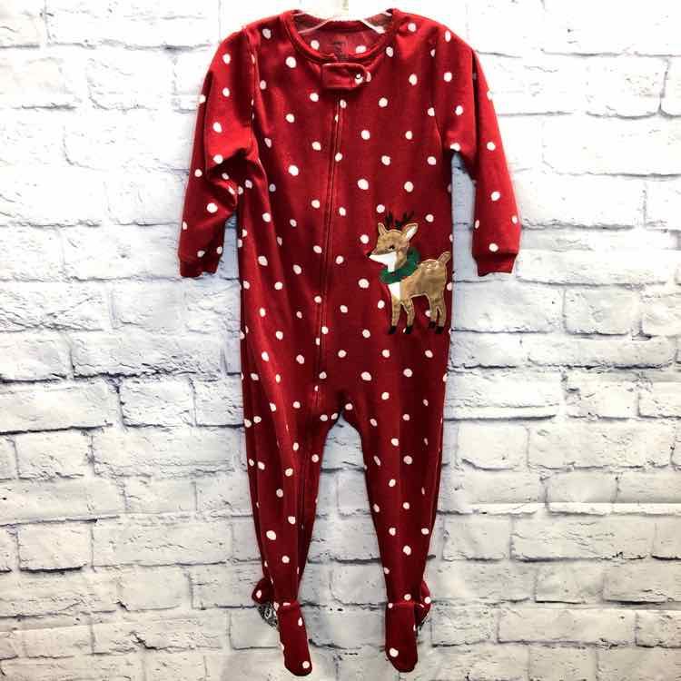Carters Red Size 3T Fleece Girls Sleeper