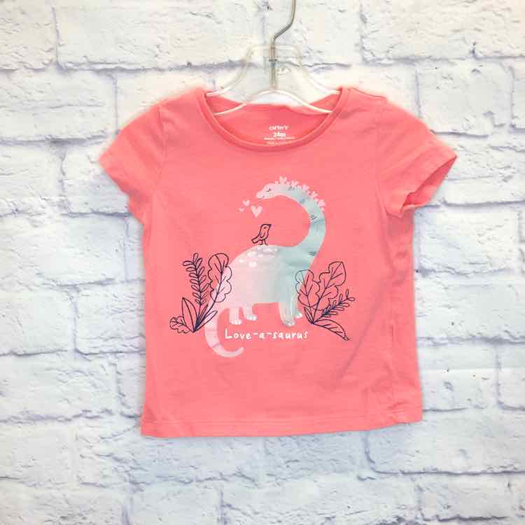 Carters Pink Size 24 Months Girls Short Sleeve Shirt