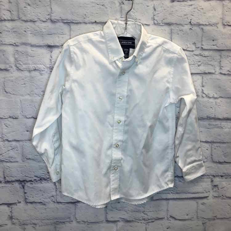 Lands End White Size 6 Boy Polo or Button Down