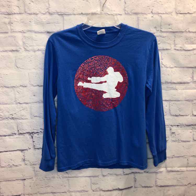 Port & Company Blue Size 12 Boys Long Sleeve Shirt