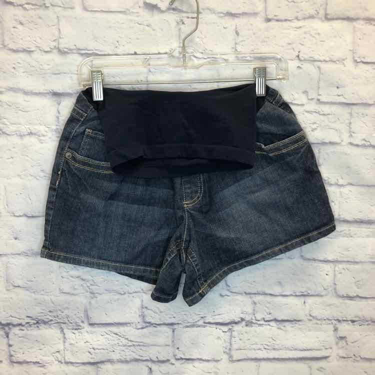 Indigo Blue Denim Size L Maternity Shorts