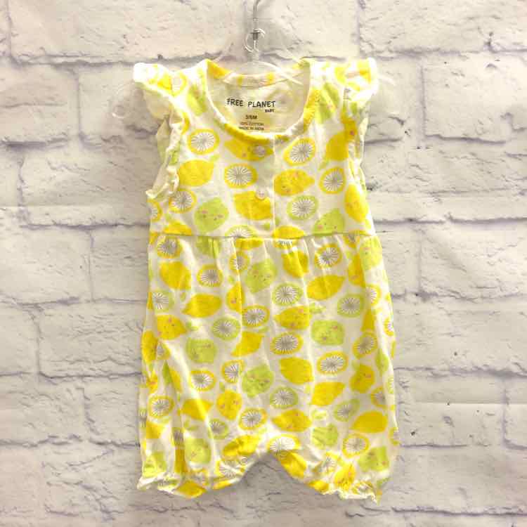 Free Planet Yellow Size 3-6 Months Girls Romper