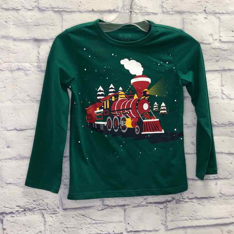 Childrens Place Green Size 4T Boys Long Sleeve Shirt