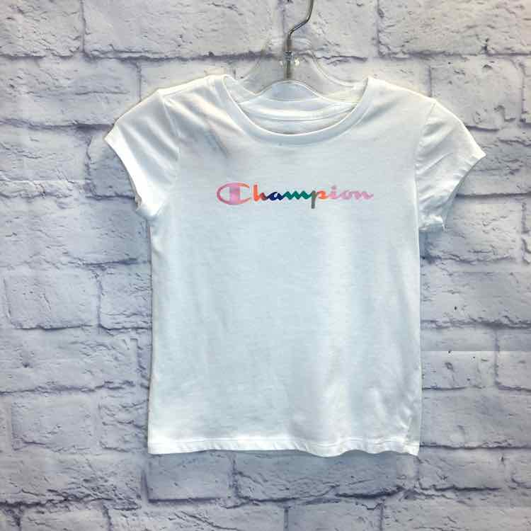 Champion White Size 4T Girls Short Sleeve Shirt
