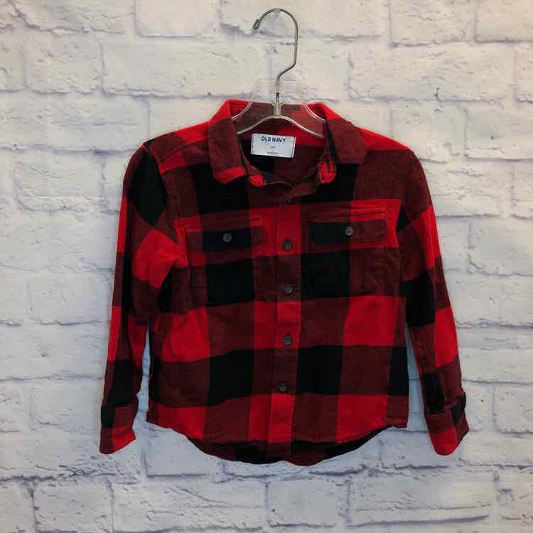 Old Navy Red & Black Size 5 Boy Polo or Button Down