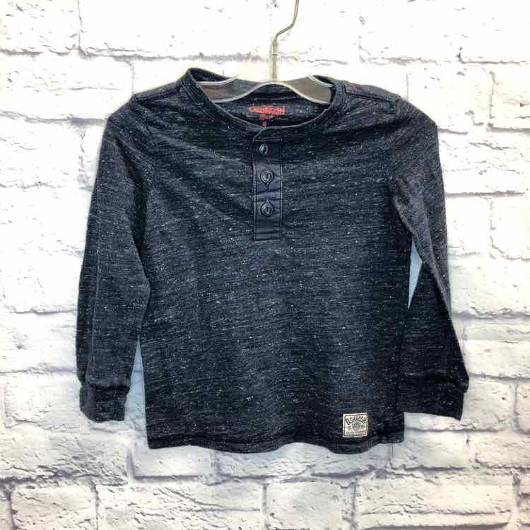 Oshkosh Navy Size 4T Boys Long Sleeve Shirt