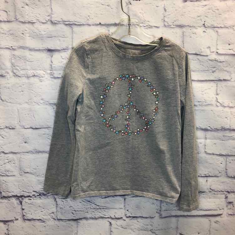 Cat & Jack Gray Size 6 Girls Long Sleeve Shirt