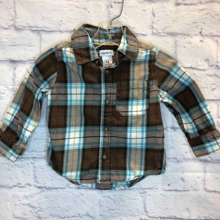 Carters Brown Size 12 Months Boy Polo or Button Down