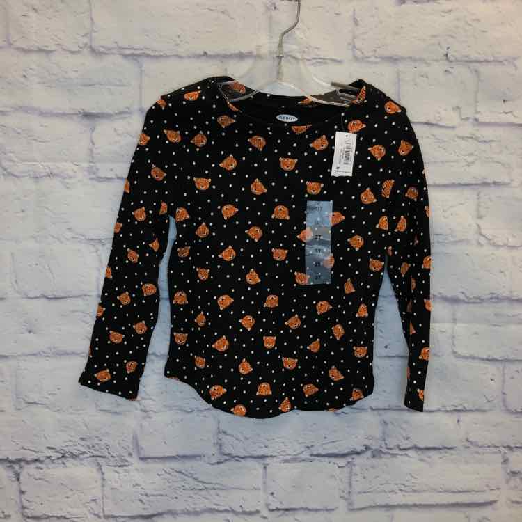 Old Navy Black Size 3T Girls Long Sleeve Shirt