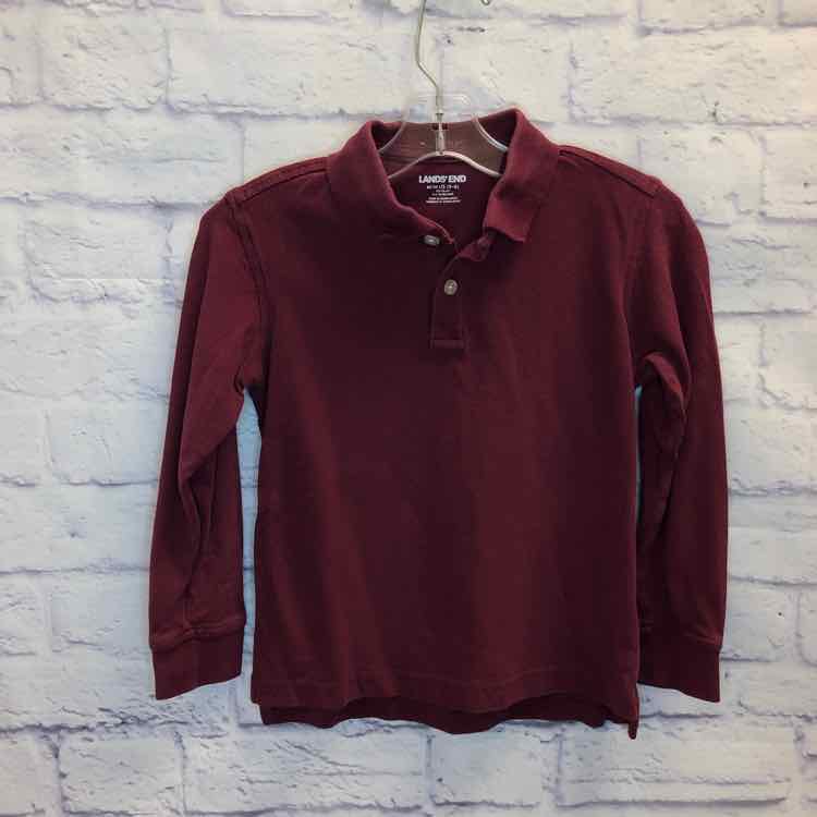 Lands End Maroon Size 5 Boy Polo or Button Down