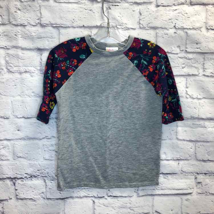 LulaRoe Gray Size 6 Girls 3/4 Sleeve Shirt