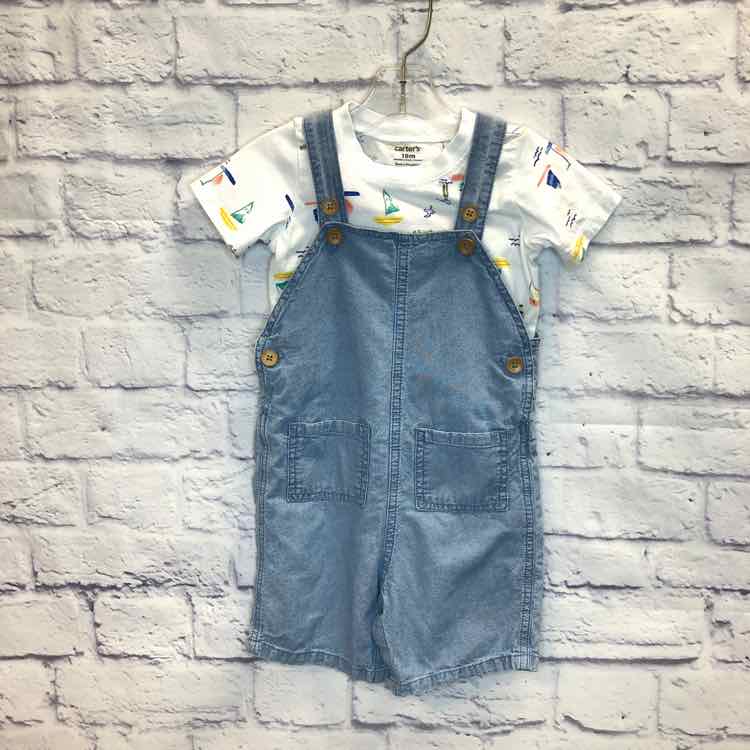 Carters Blue Size 18 Months Boys 2 Piece Outfit