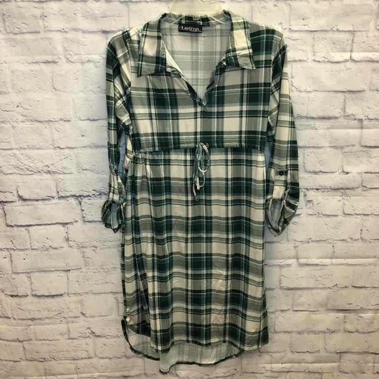Due Time Green Size M Maternity Long Slv Top