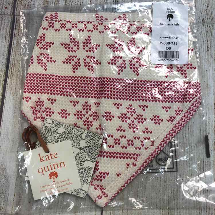 Kate Quinn Organics Snowflake Bandana Bib NWT