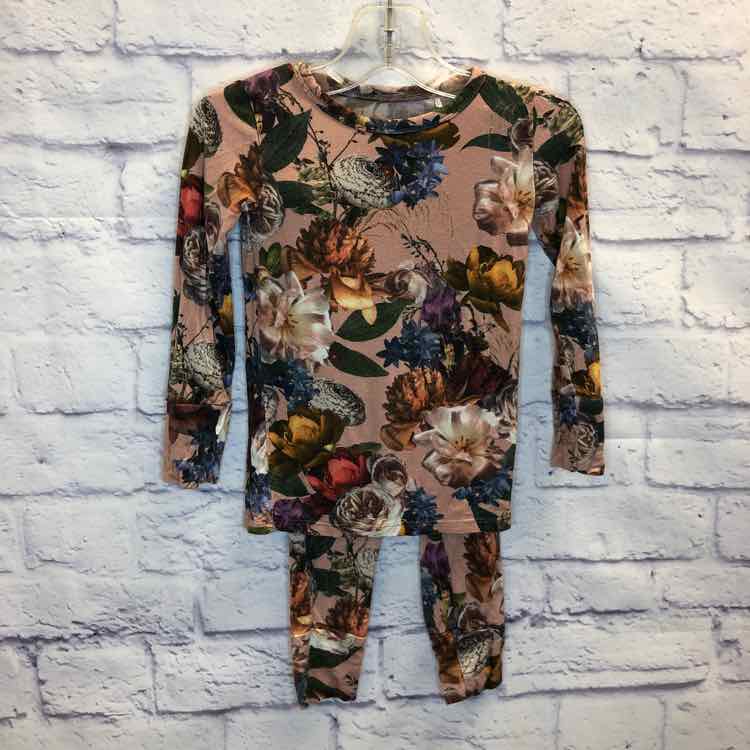 Posh Peanut Floral Size 2T Viscose Girls Pajamas