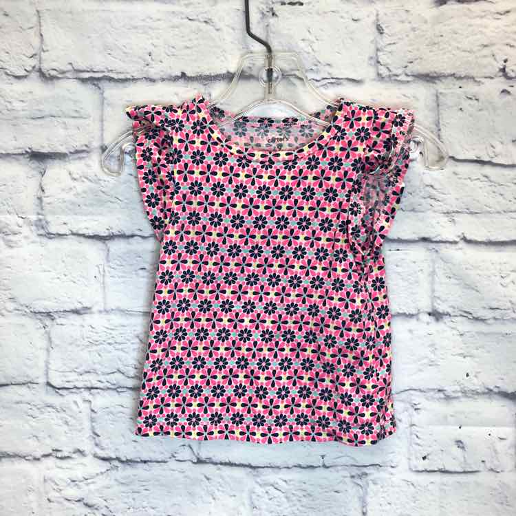 Carters Pink Size 9 Months Girls Short Sleeve Shirt