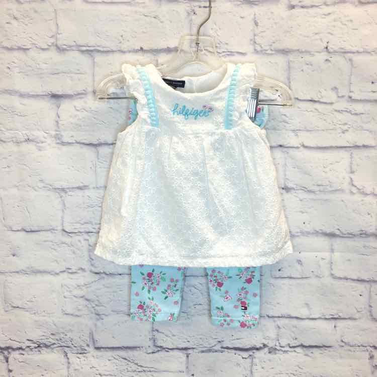 Tommy Hilfiger White Size 6-9 Months Girls 2 Piece Outfit