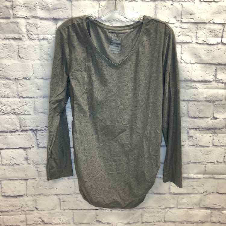 Time and Tru Gray Size L Maternity Long Slv Top