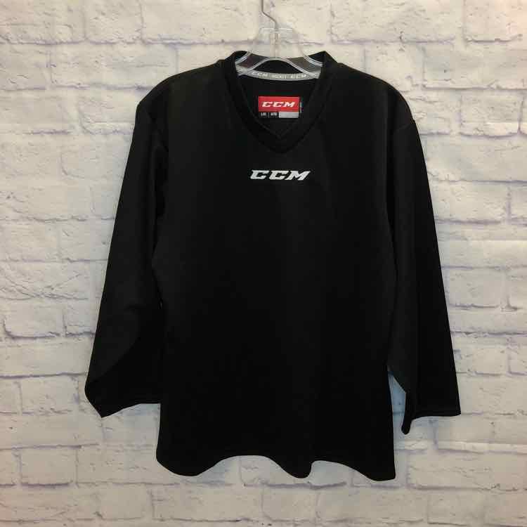 CCM Black Size 14 Boys Long Sleeve Shirt