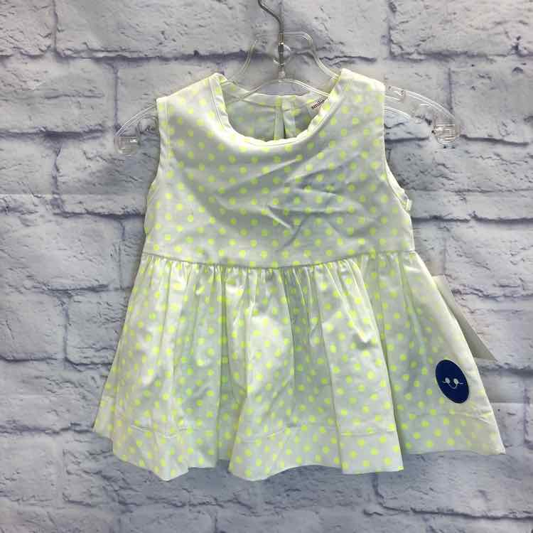 Smiling Button Polka Dot Size 3-6 Months Girls Dress