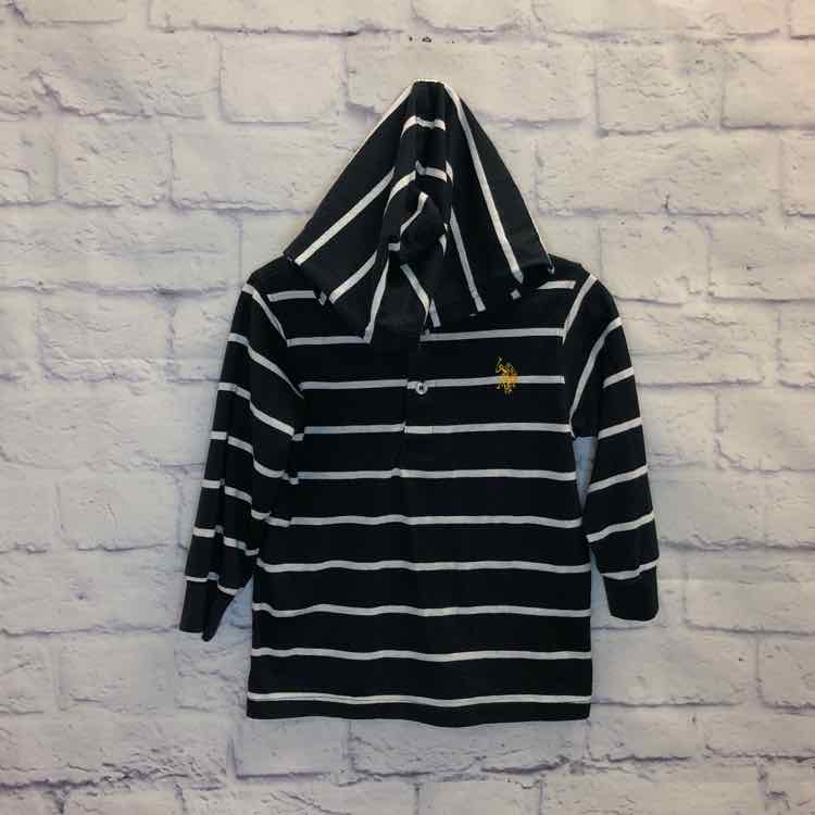 US Polo Assn Stripe Size 2T Boys Long Sleeve Shirt