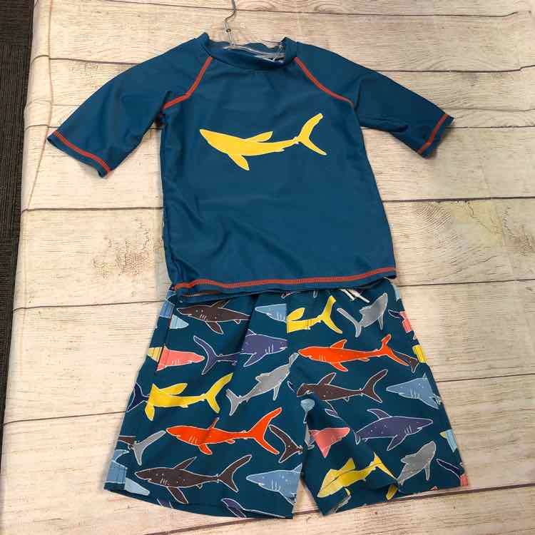 Millie & Maxx Teal Size 3T Boys Trunks + Rashguard