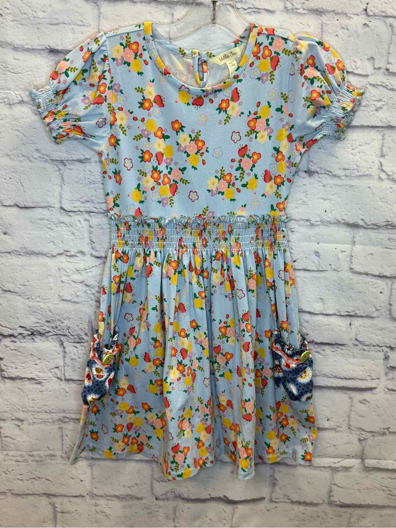 Matilda Jane Floral Size 6 Chalkboard Doodles Lap Dress