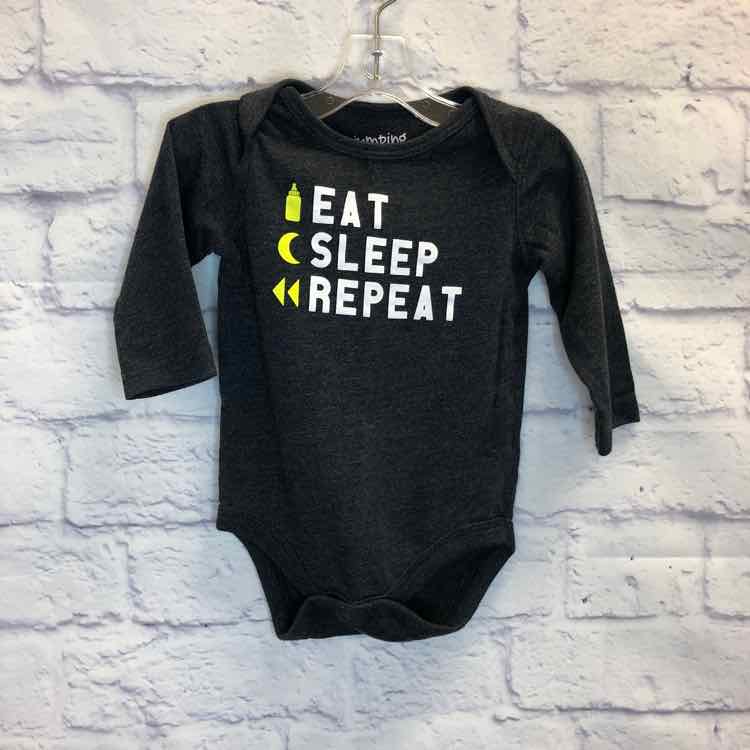 Jumping Beans Gray Size 6 Months Boys Bodysuit