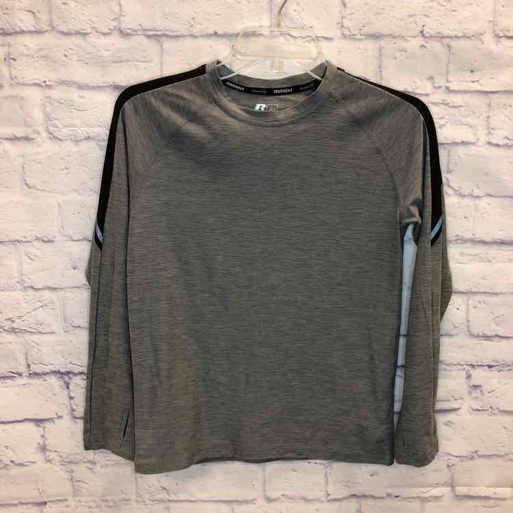 Russell Gray Size 10 Boys Long Sleeve Shirt