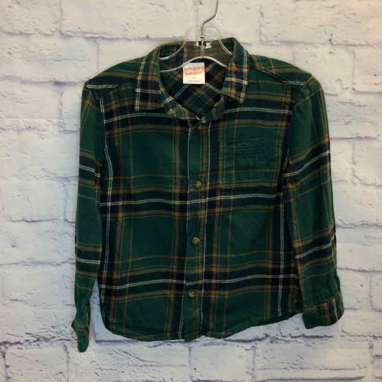 Jumping Beans Green Size 5 Boys Long Sleeve Shirt