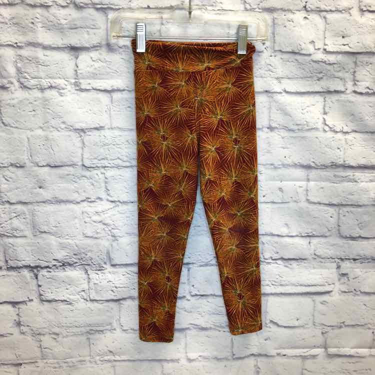 LulaRoe Orange Size 2-4 Girls Leggings