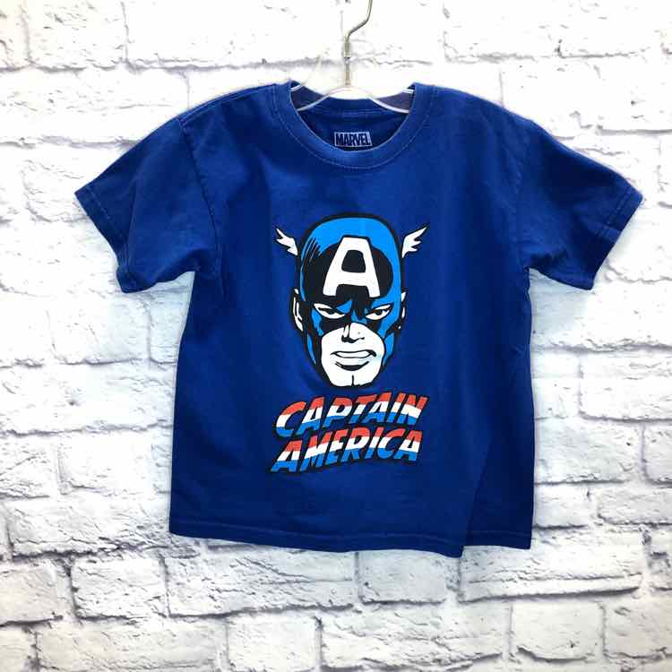 Marvel Blue Size 7 Boys Short Sleeve Shirt