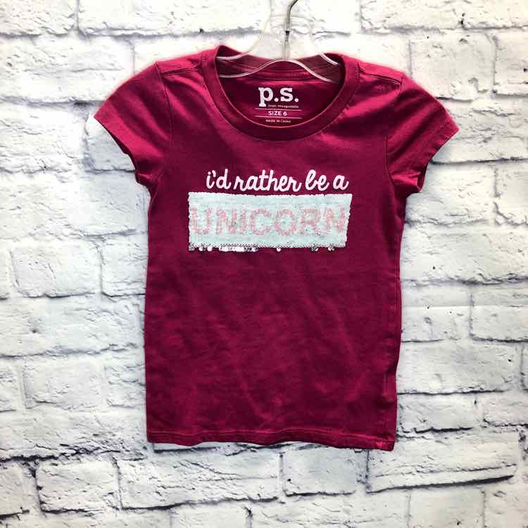 PS Pink Size 6 Girls Short Sleeve Shirt