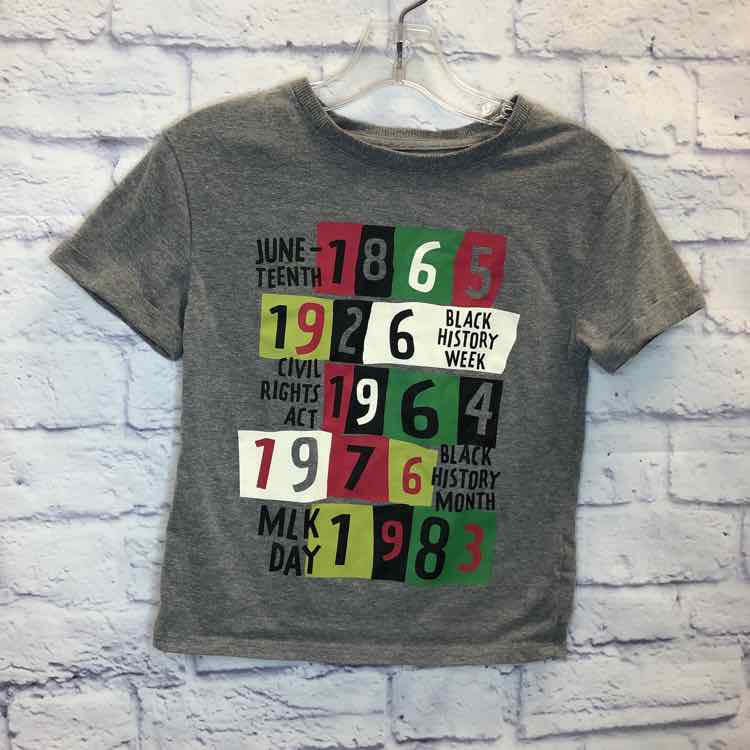Black History Month Gray Size 4T Boys Short Sleeve Shirt