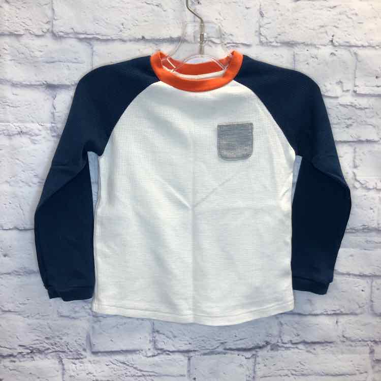 Little Me Navy Size 4T Boys Long Sleeve Shirt