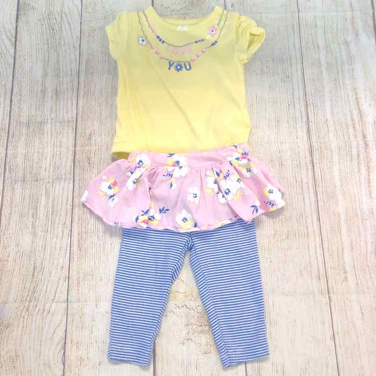 Carters Yellow Size 3 Months Girls 2 Piece Outfit